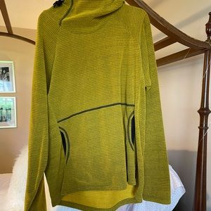Yellow Melanzana Micro Grid Hoodie Medium